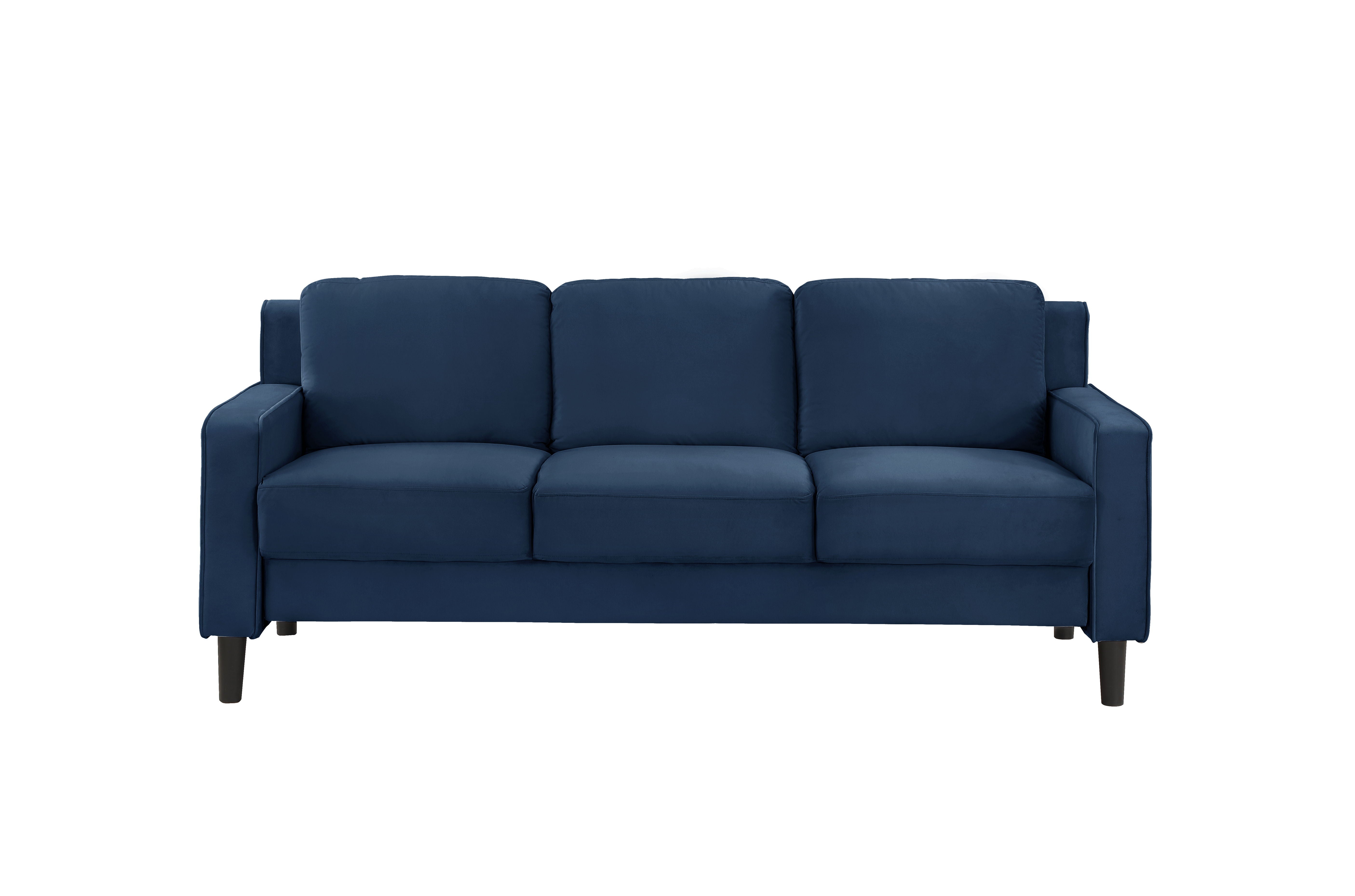 3 Seater Sofa For Small Space, Bedroom, Apartment, Studio - Dark Blue