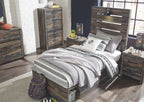 Youth panel bedroom set bedroom display with bed, matching nightstand, and dresser