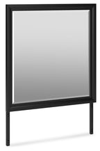 Black framed wall mirror with angled legs