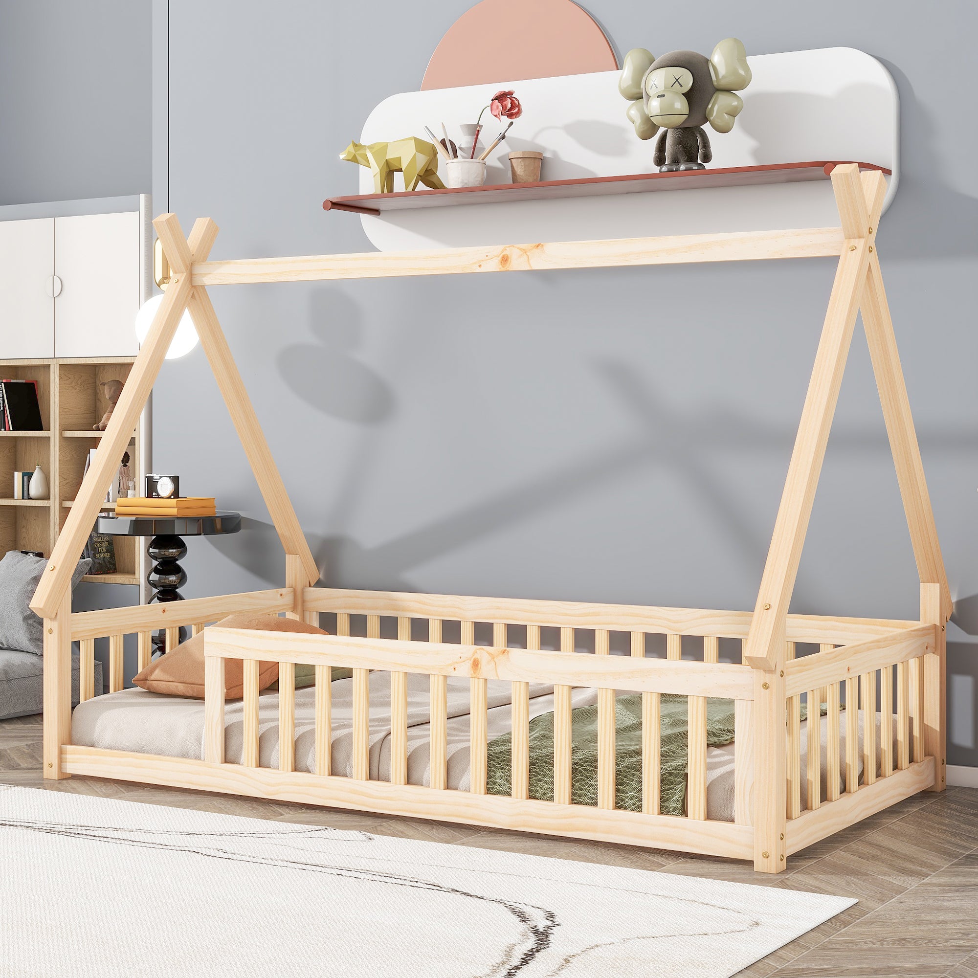 Twin Teepee Bed: Safe & Stylish Kids' Slats