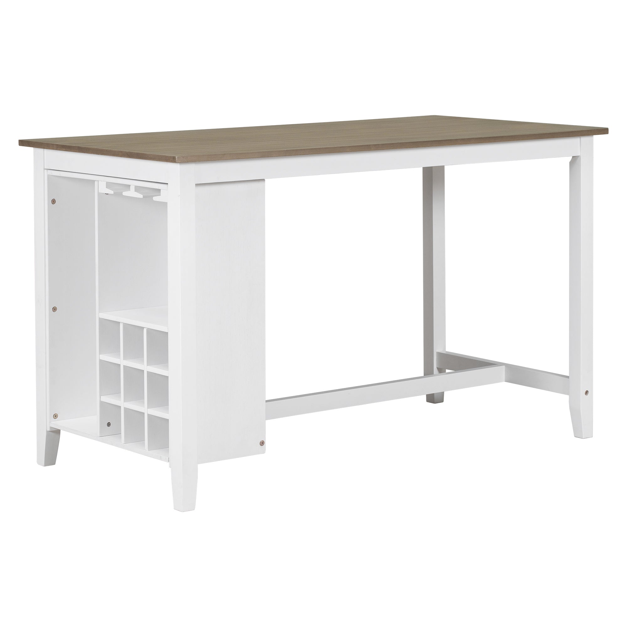 5-Piece Counter Height Dining Set w/ Wine Storage
