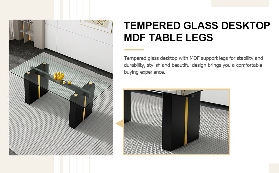 Modern Glass Dining Table Set (6-8 Chairs)