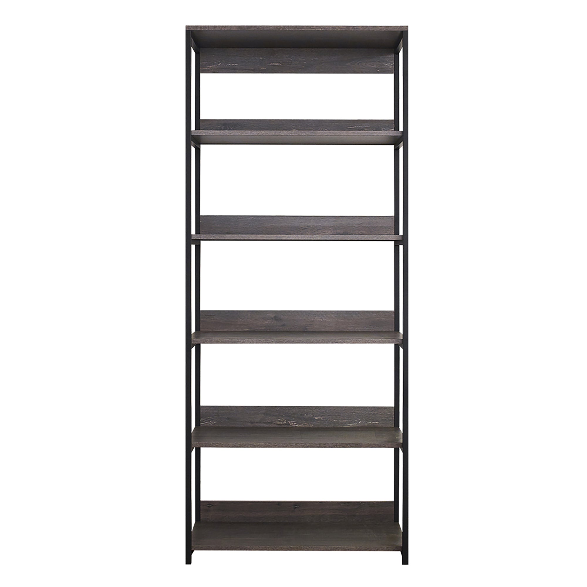 Monica Rustic Wood & Metal Walk-In Closet with 5 Shelves