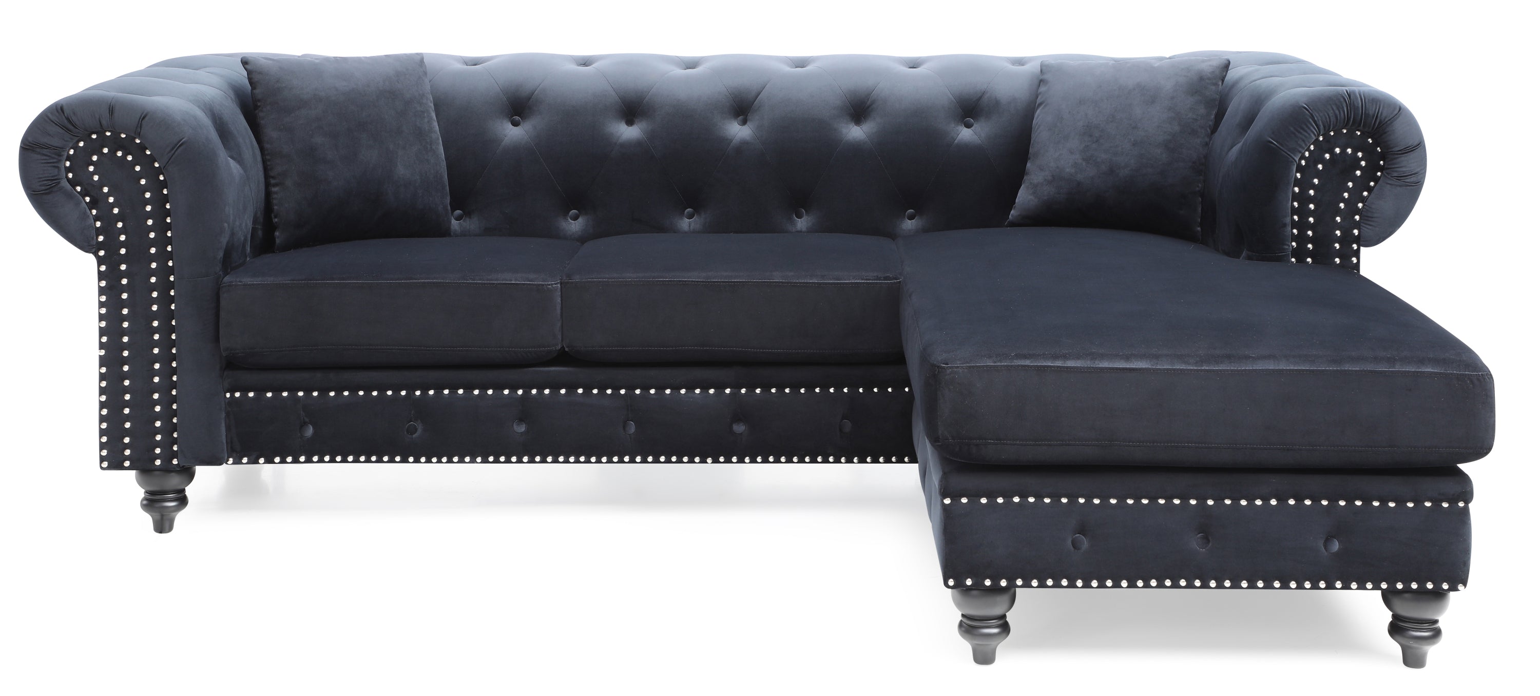 Nola G0353B-SC Black Sofa Chaise