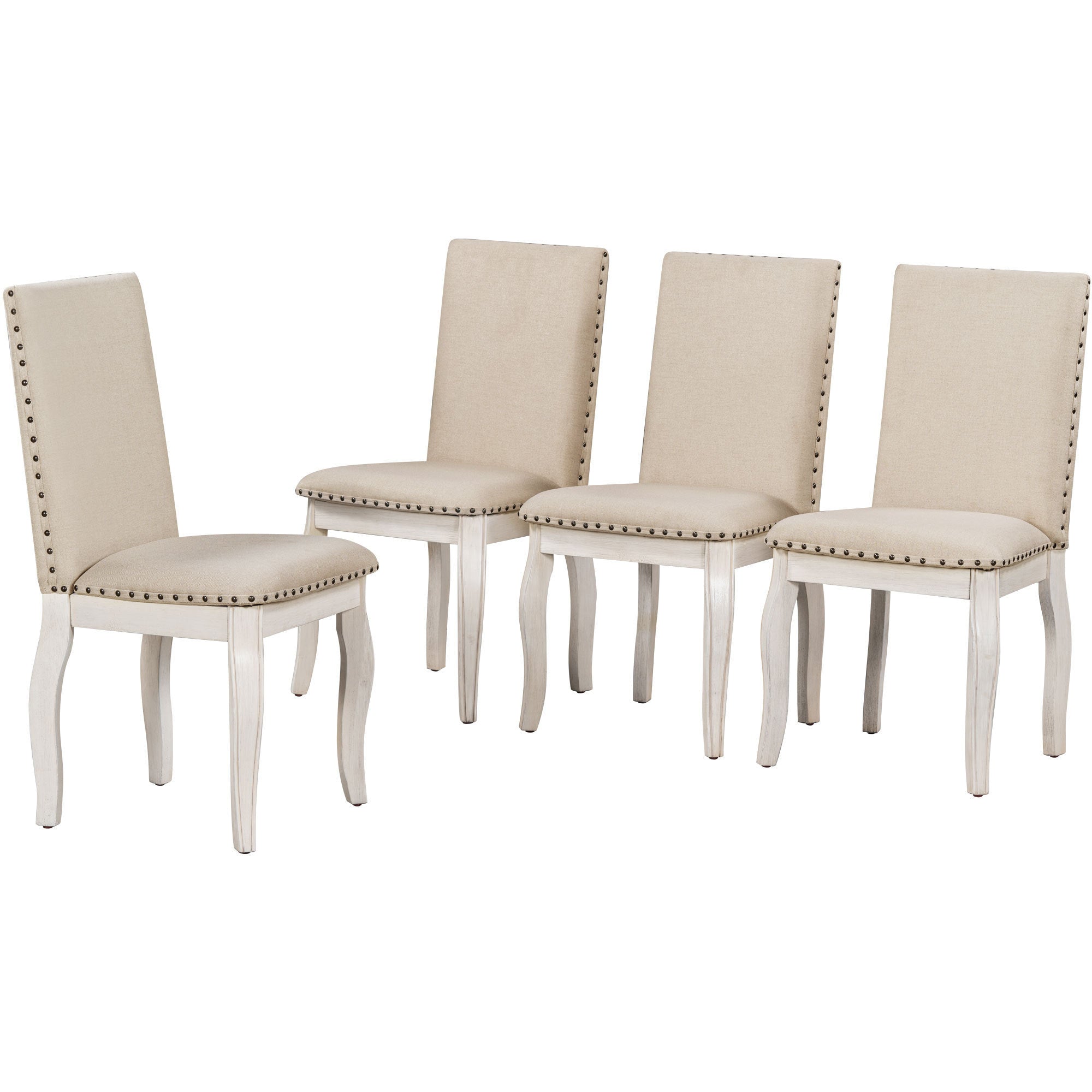 5-Pc Farmhouse Dining Set - Oak & White