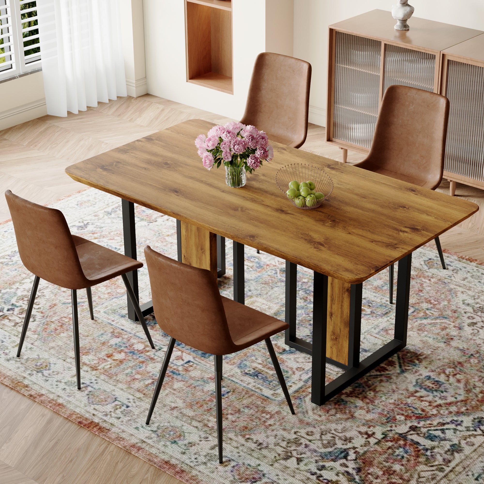 70" Dining Table Set w/ 4 Chairs