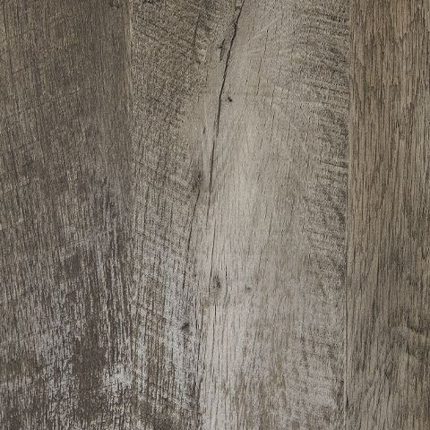 Gray wood grain panel with distressed finish