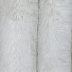 Off-white textured upholstery fabric swatch with vertical pile lines.