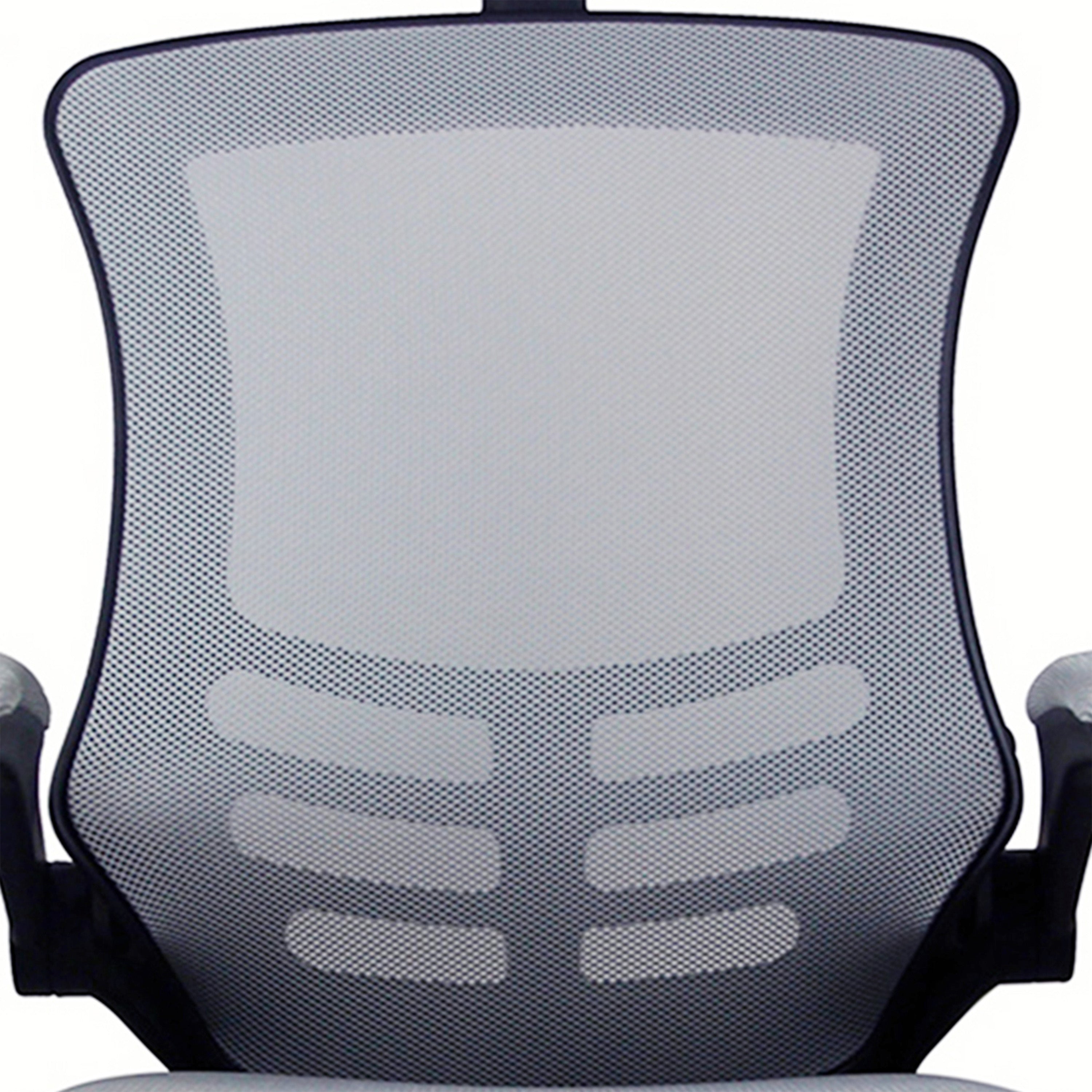 High-Back Mesh Office Chair with Headrest & Flip-Up Arms