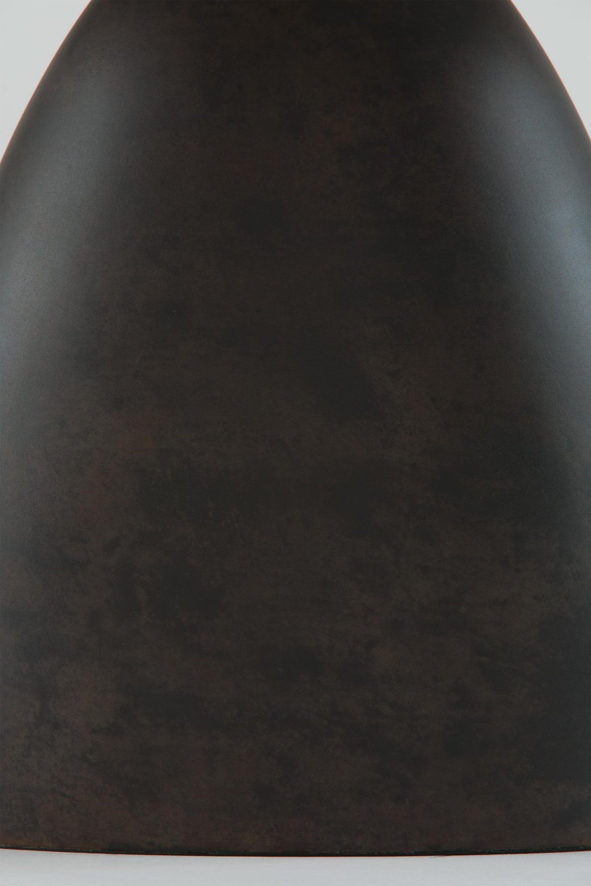 Antique black lamp base with smooth tapered shape