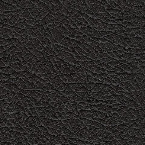 Black textured upholstery fabric detail on an accent ottoman