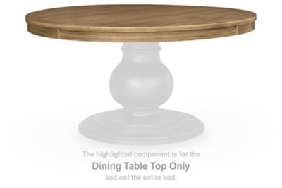 Ridgester - Round Dining Room Table Top - Light Brown