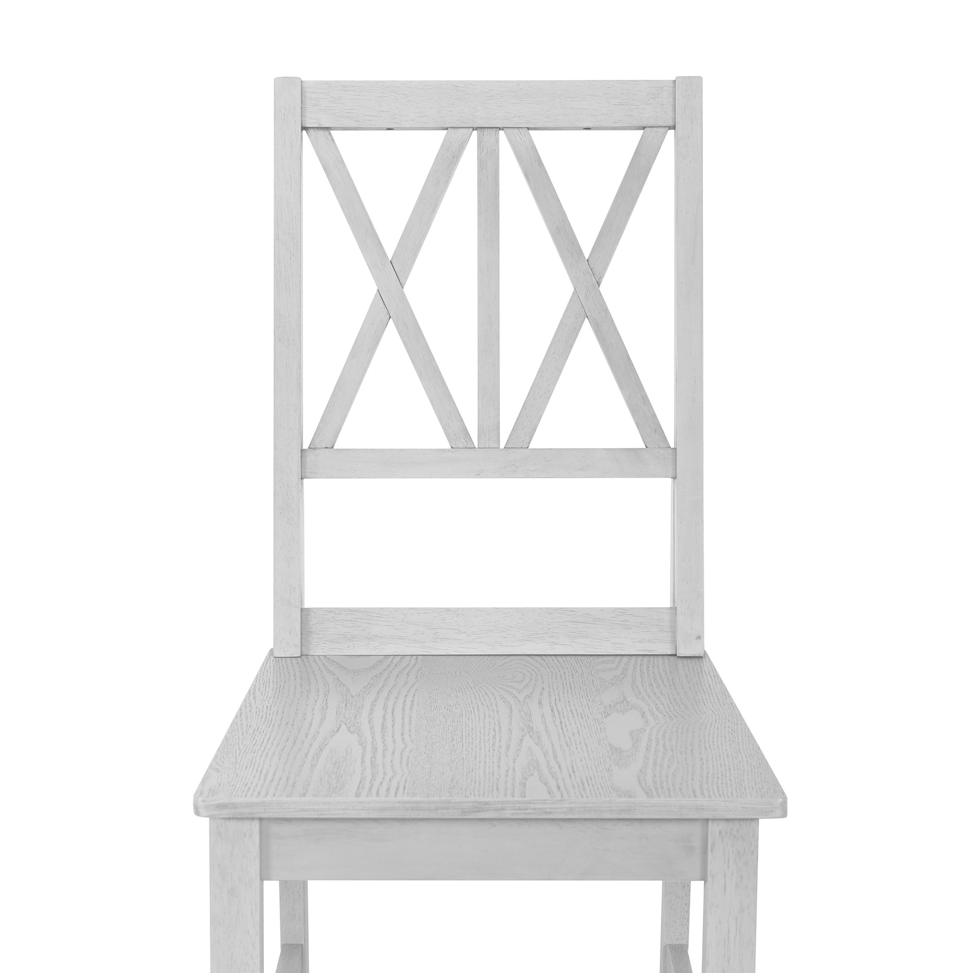 Rustic Round Dining Table Set - 5 Piece Gray