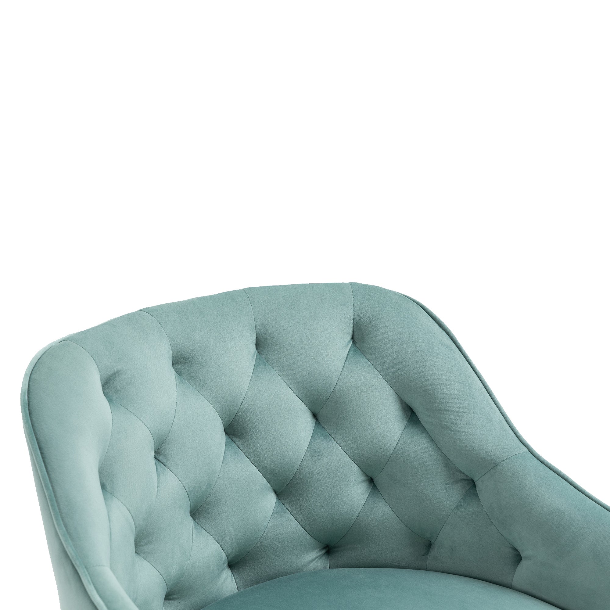 Velvet Swivel Home Office Desk Chair- Mint Green