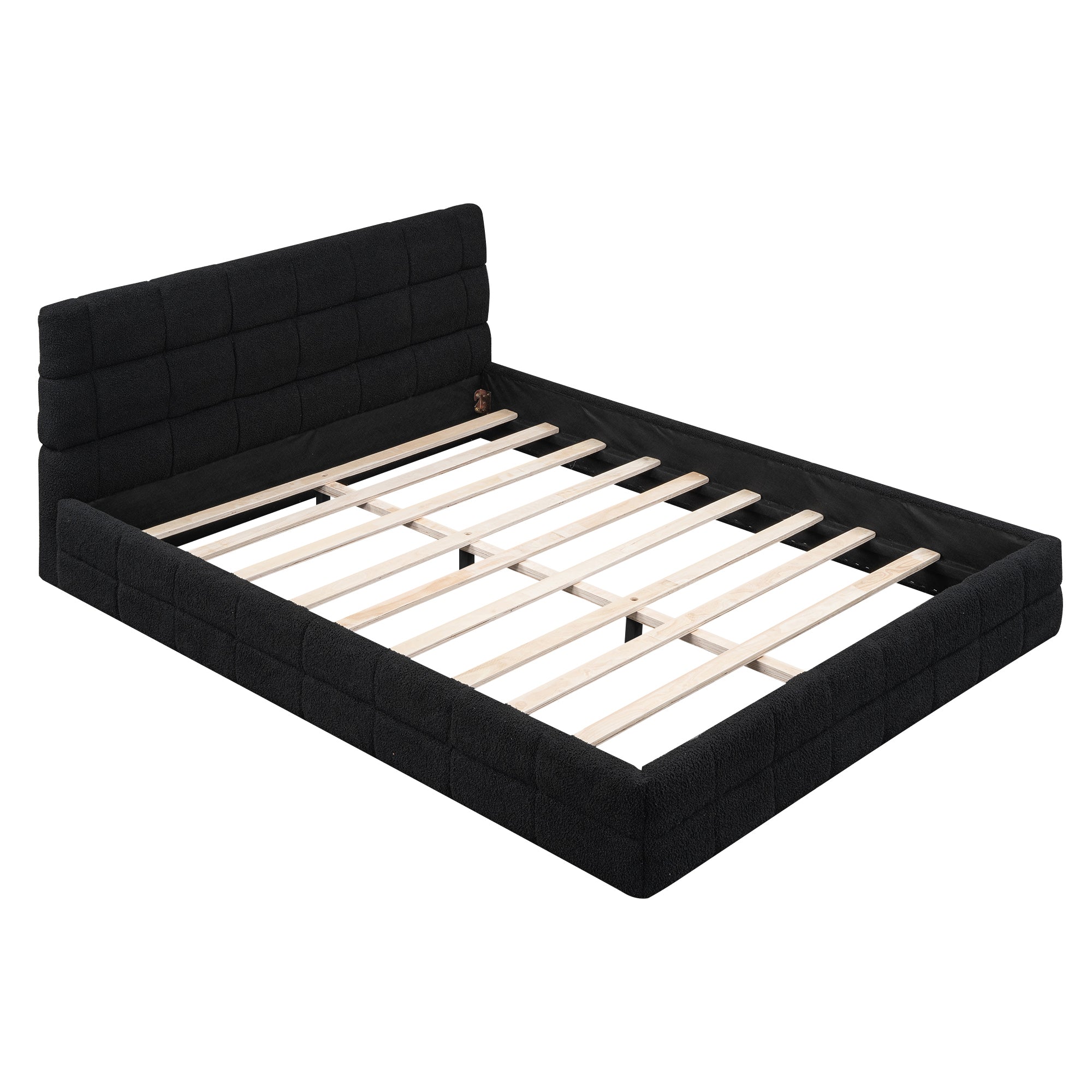 Queen Size Upholstered Platform Bed Frame