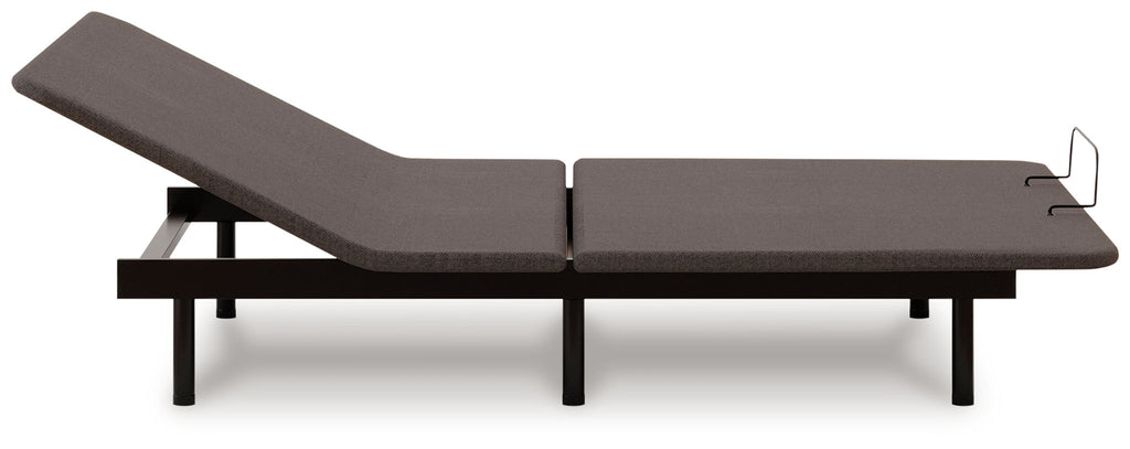Adjustable base bed frame, dark gray mattress platforms and legs