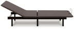 Adjustable base bed frame, dark gray mattress platforms and legs