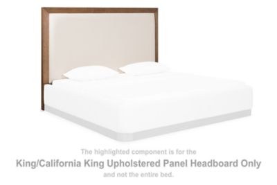 Hennington - King/California King Upholstered Headboard - Medium Brown