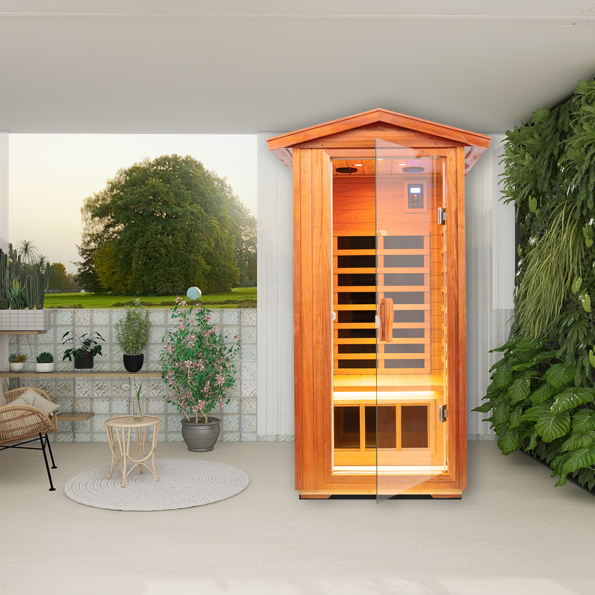 Khaya Outdoor Infrared Sauna Room - 1 Person