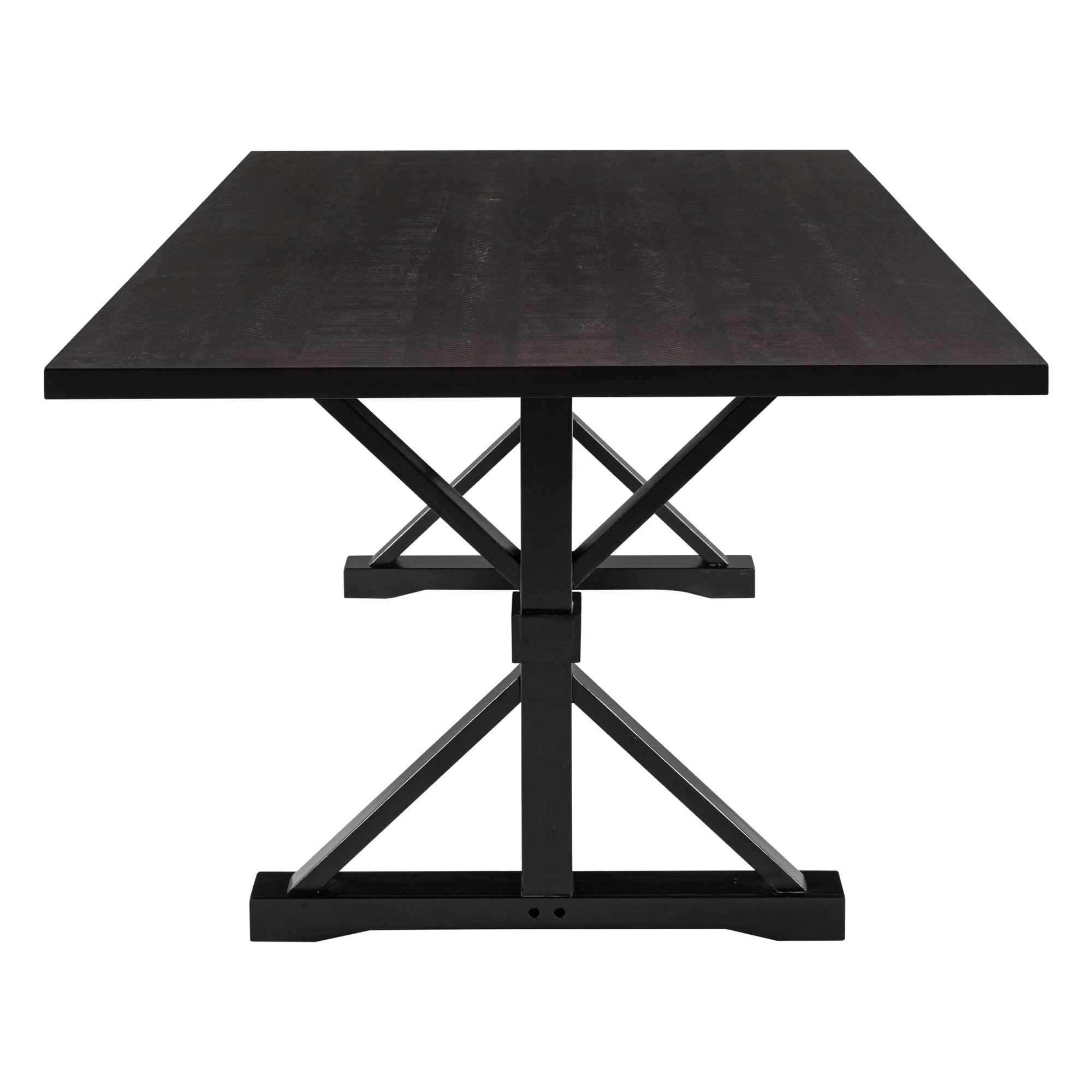 6-Piece Farmhouse Dining Set, 72" Table & Bench
