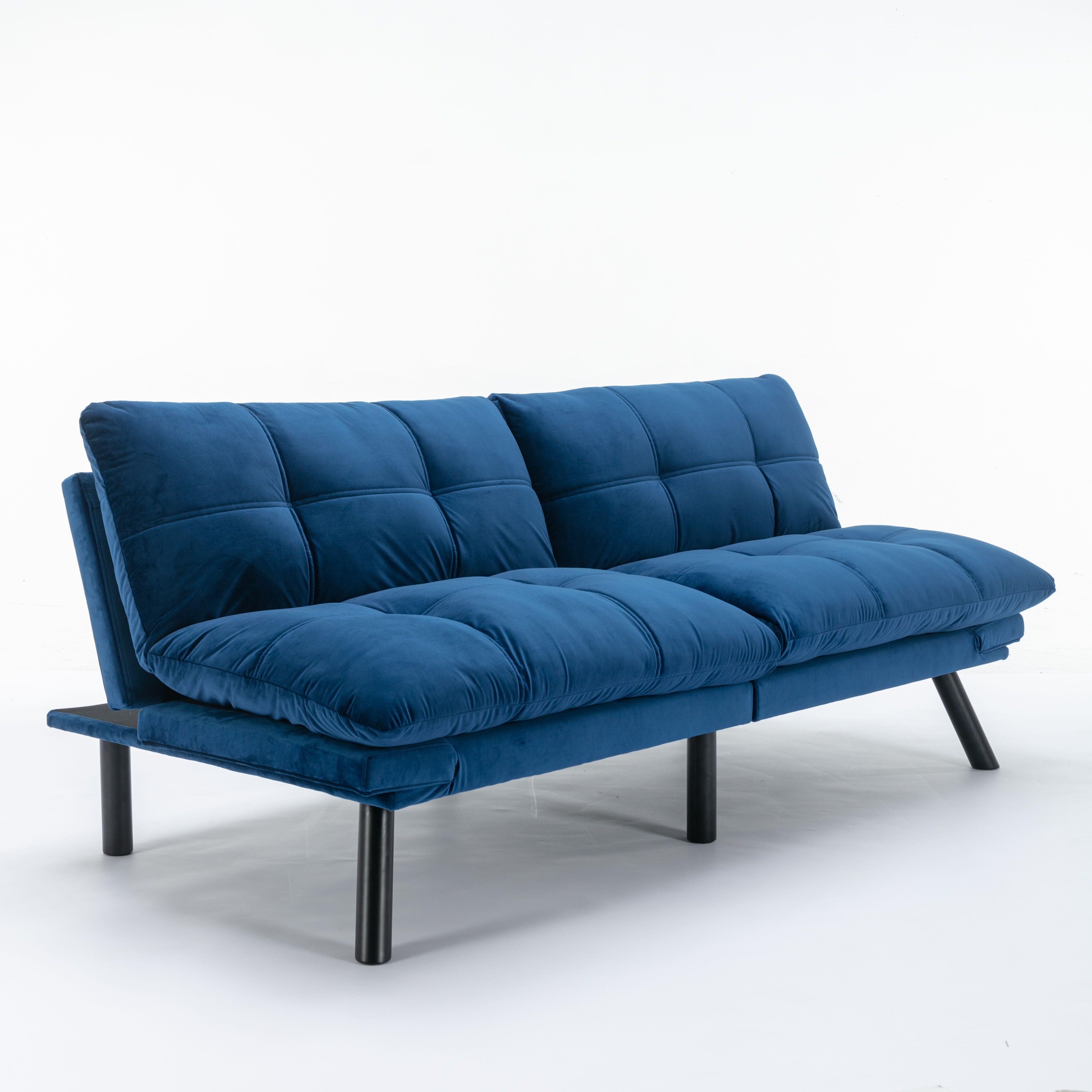 Velvet Sofa Bed - Navy Blue