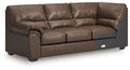 Whitlock - LAF Sofa With Corner Wedge - Umber