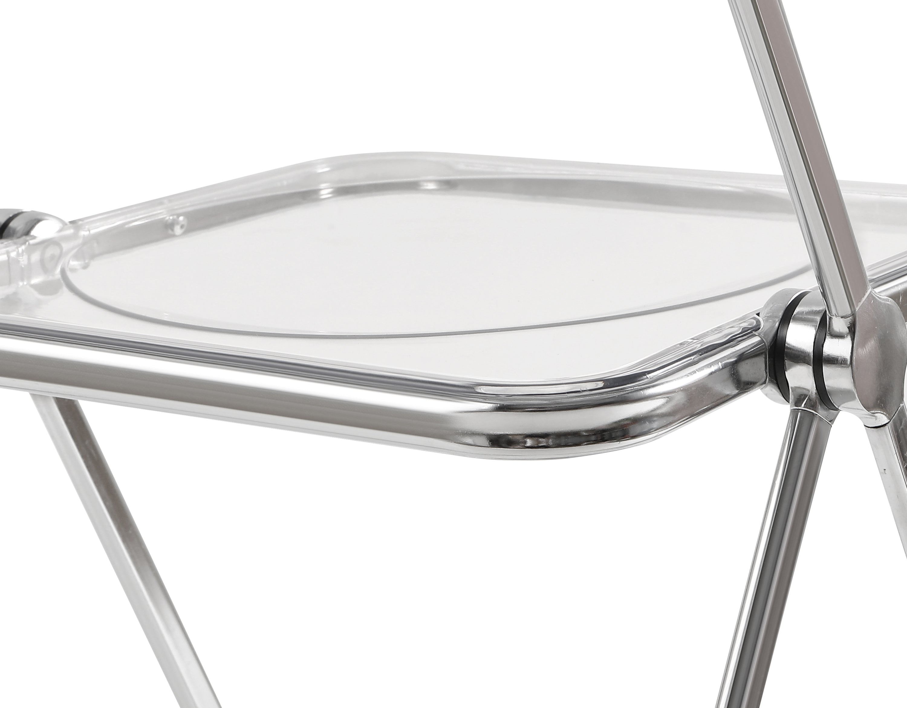 Crystal Folding Chair - Stackable, Transparent & Modern