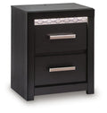 Shoralli - Two Drawer Night Stand - Black
