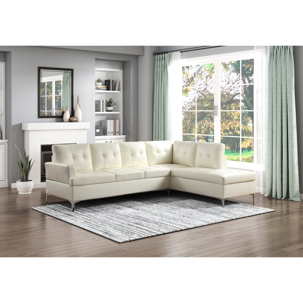 2-Piece Sectional with Right Chaise-Homelegance-American Furniture Outlet