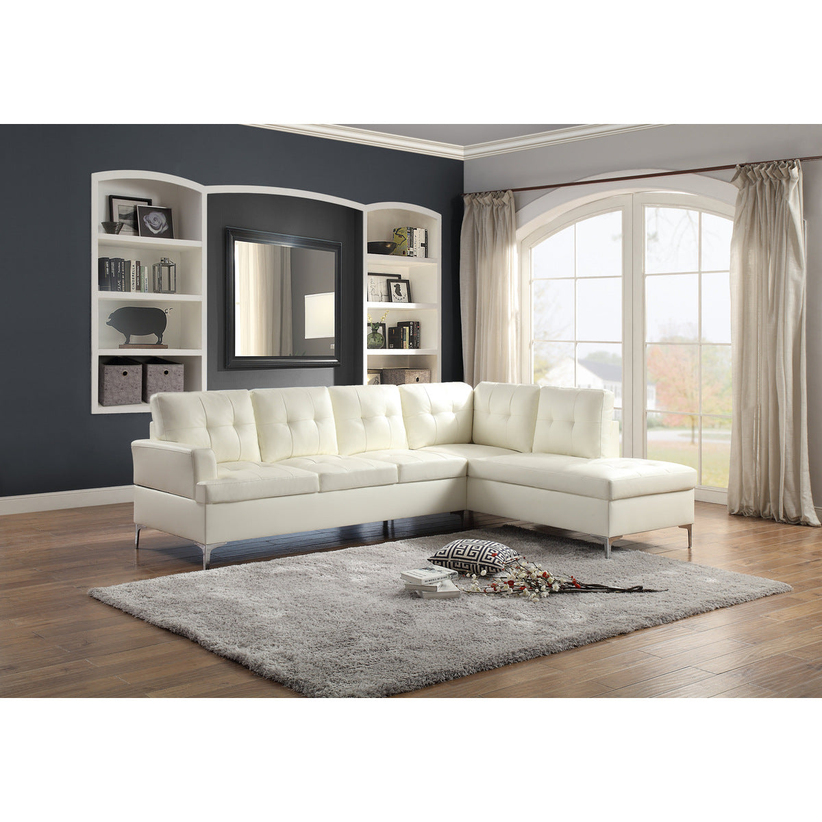 2-Piece Sectional with Right Chaise-Homelegance-American Furniture Outlet