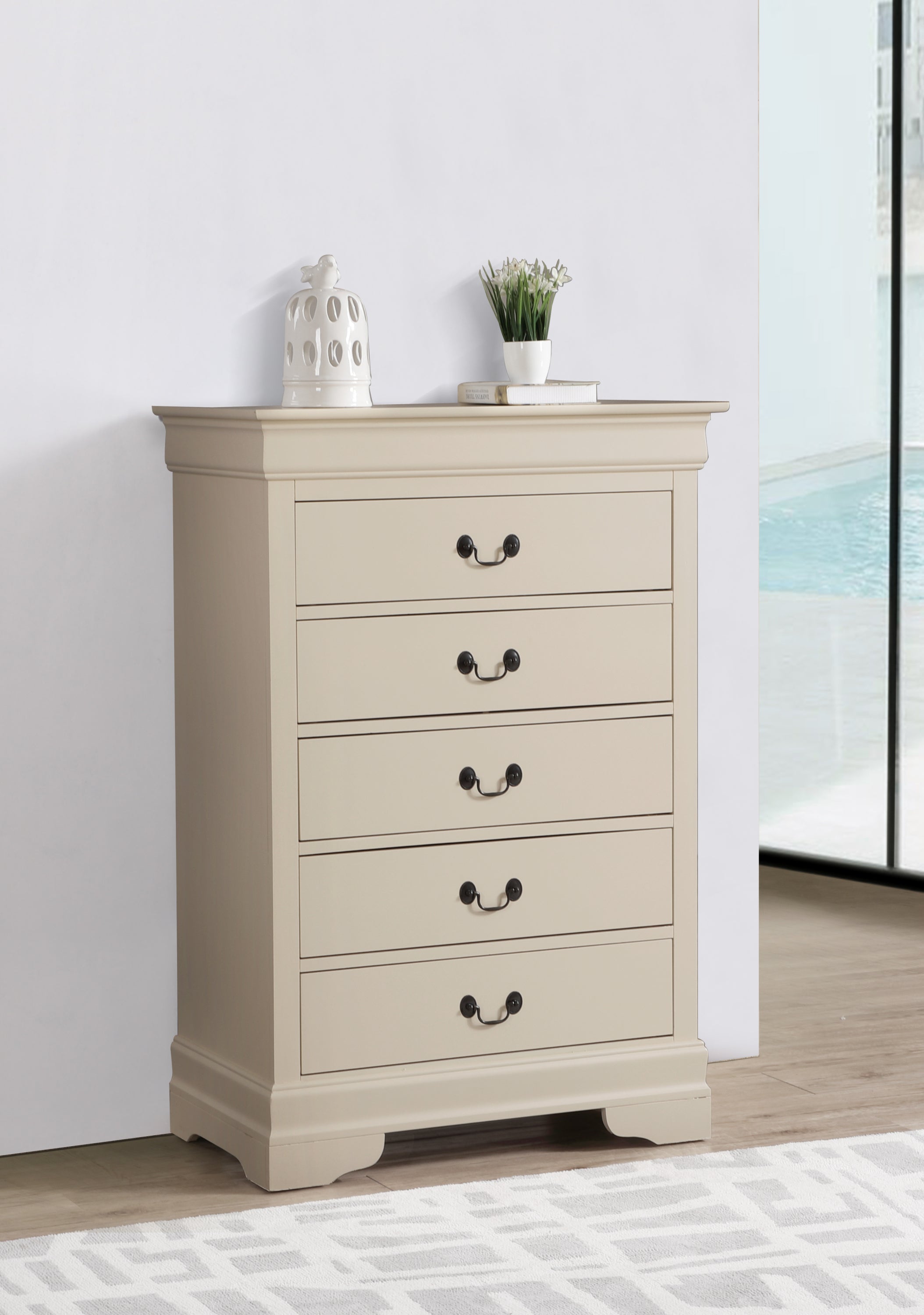 Louis Phillipe G3175-CH Beige Chest - Stylish Storage