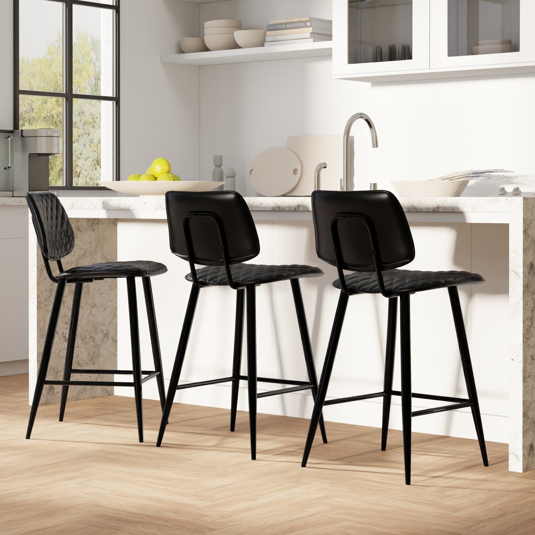 Raya Counter Height Stools (Set of 2) - Kitchen & Bar