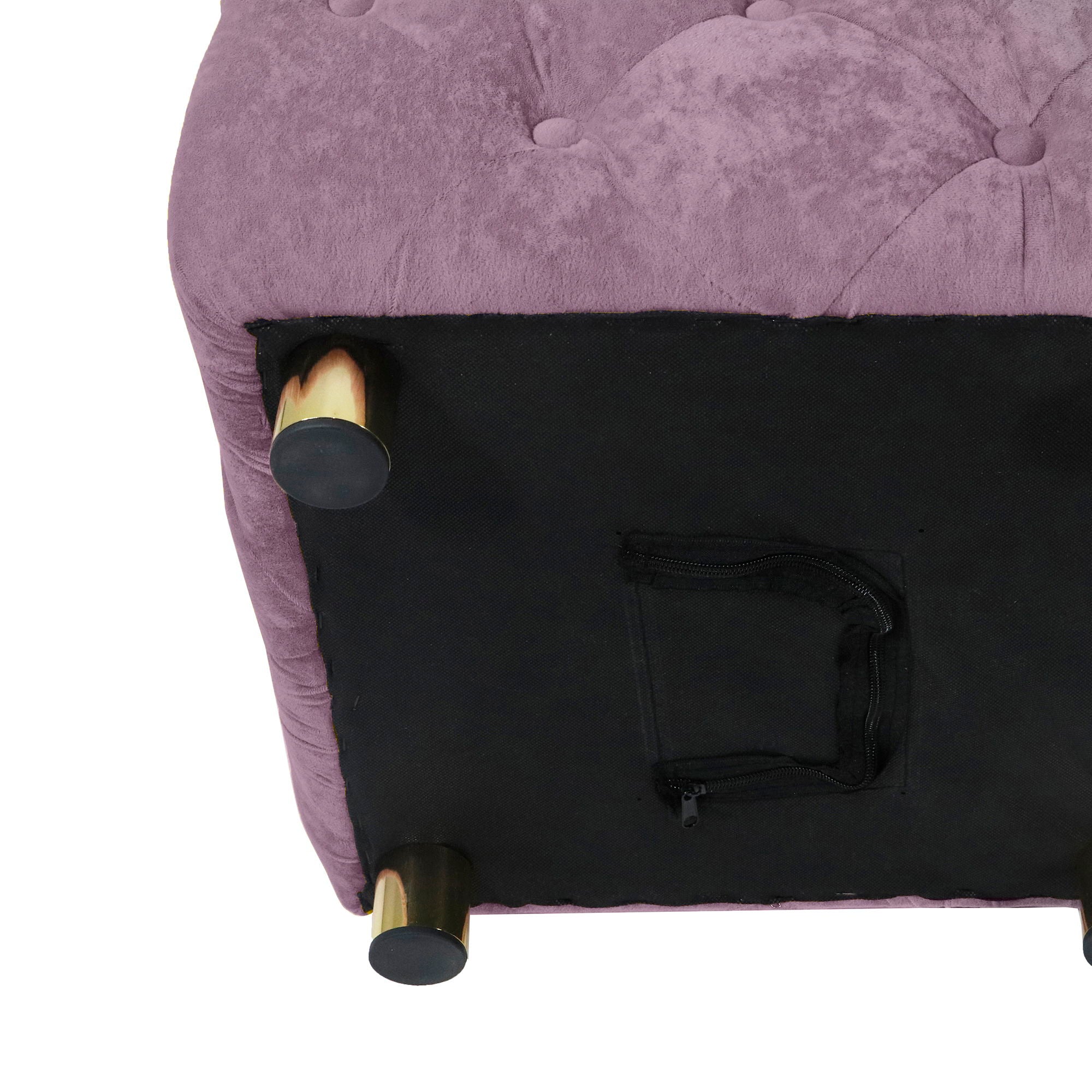 Purple Modern Upholstered Ottoman, Exquisite Small End Table, Soft Foot Stool, Dressing Makeup Chair, Comfortable Seat For Living Room, Bedroom, Entrance