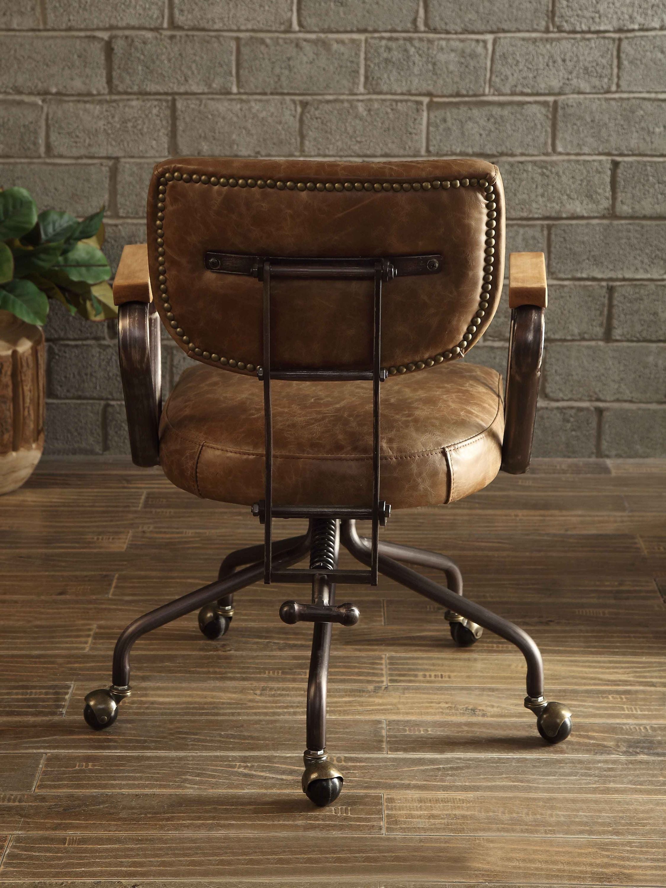 Hallie Vintage Leather Office Chair