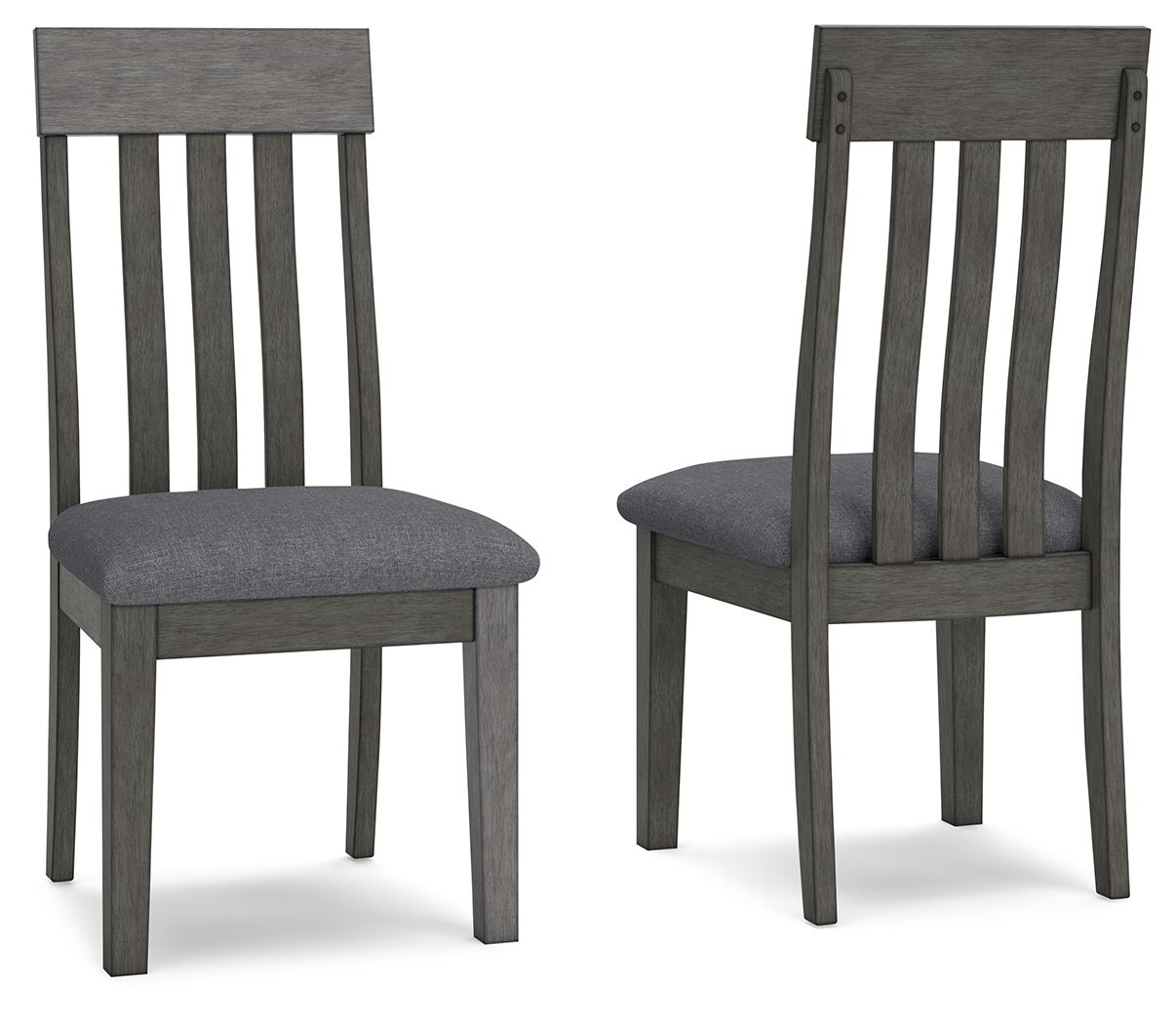 Hallanden Black & Gray Two-Tone Upholstered Dining Side Chair (Set of 2)