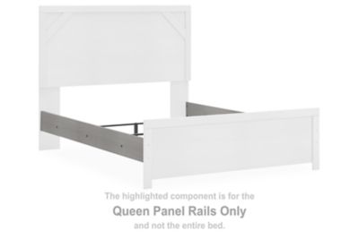 Cottonburg - Light Gray / White - Queen Panel Rails