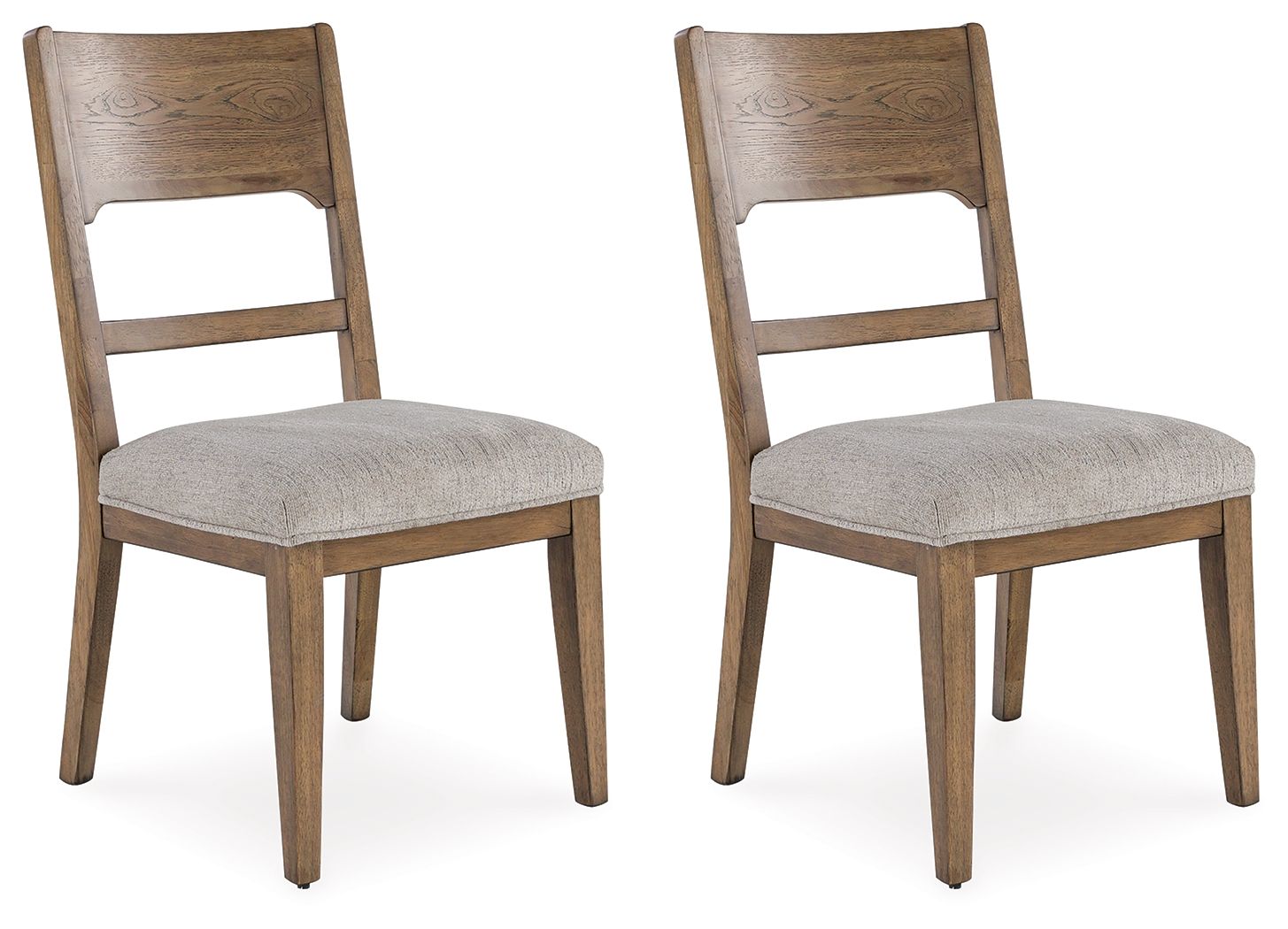 Cabalynn Oatmeal & Light Brown Upholstered Dining Side Chair (Set of 2)