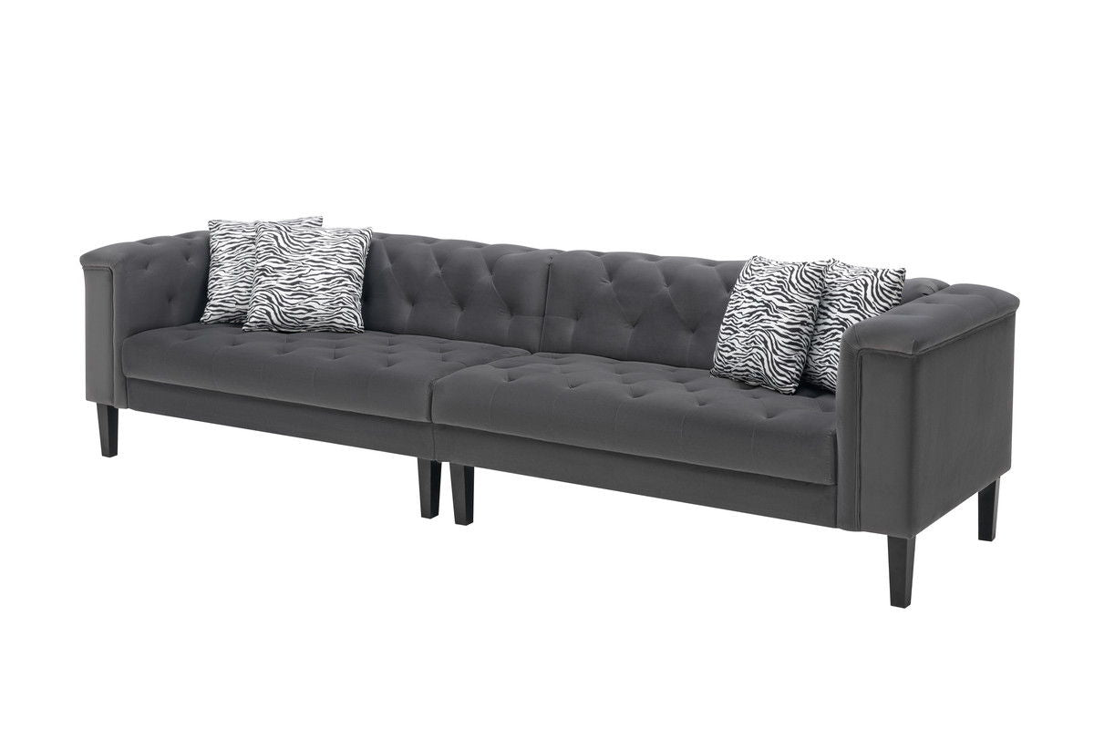Mary - Velvet Tufted Sofa Set