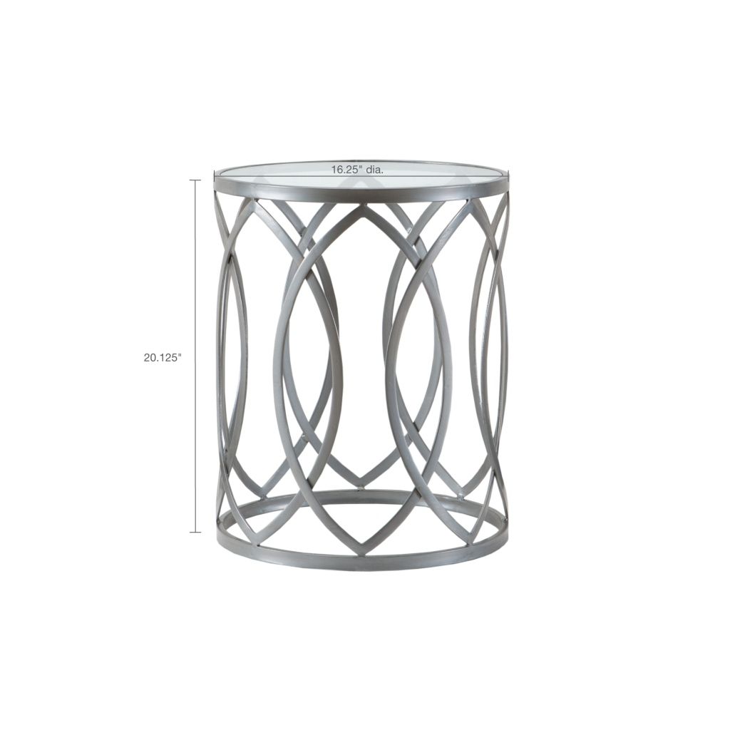 Arlo Metal Eyelet Accent Table - Gray
