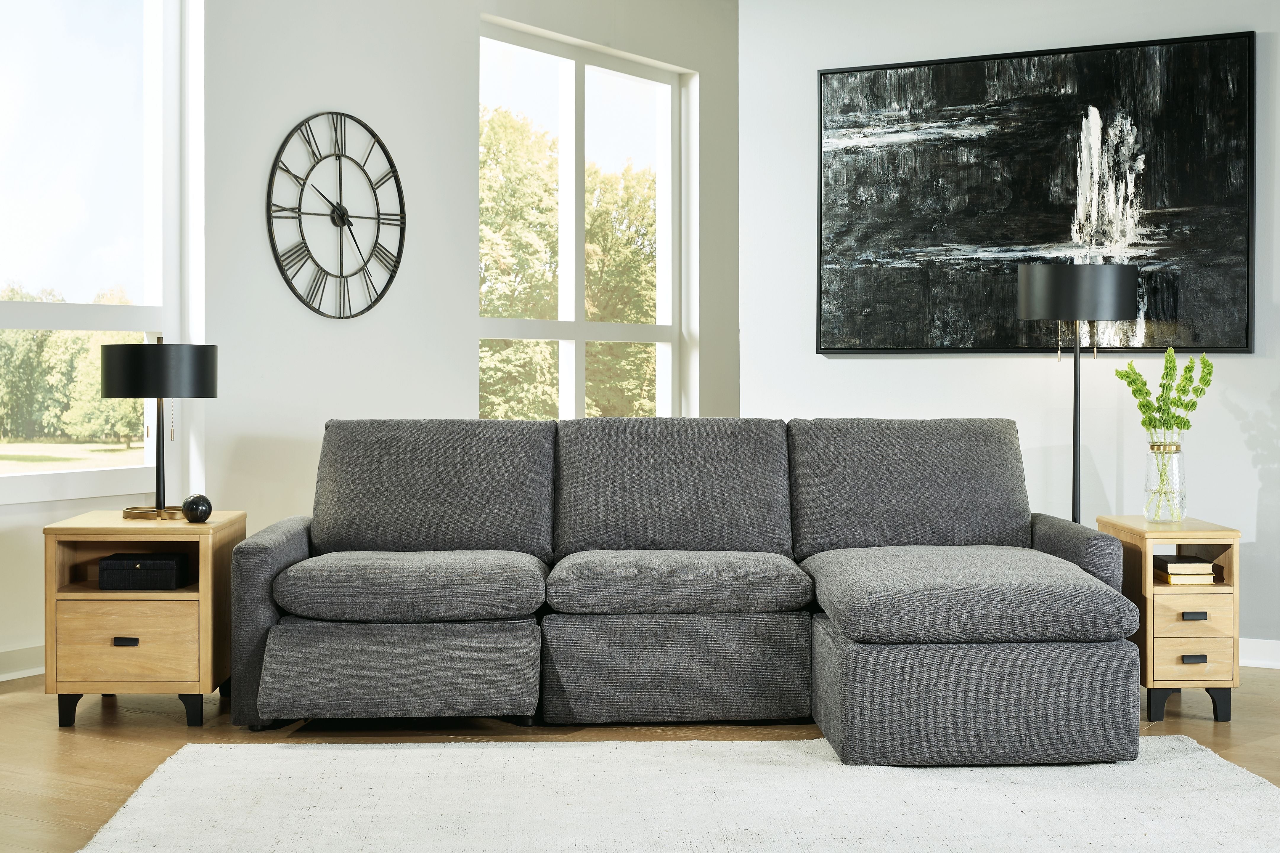 Hartsdale Gray Power Reclining Sectional
