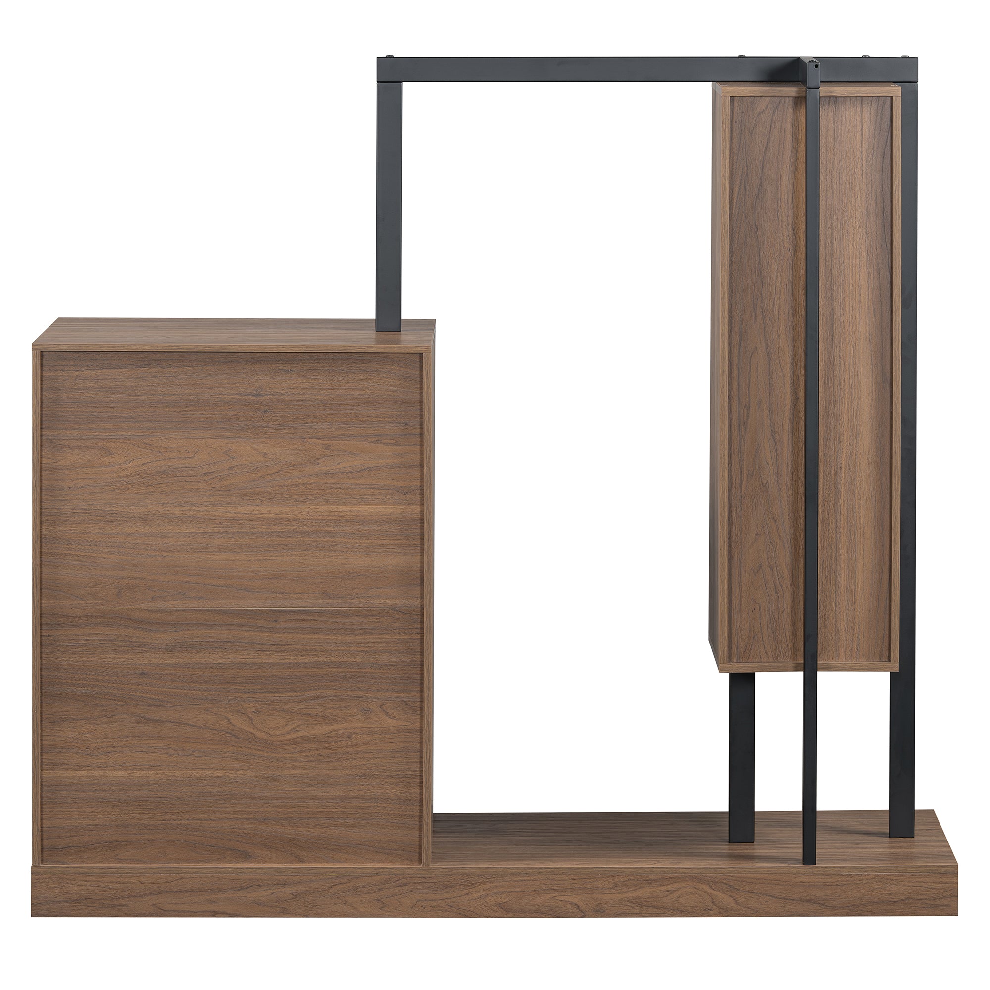 Espresso Wardrobe with Drawers & Shelves