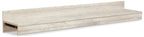 Whitewash bridge shelf with long top and open side brackets