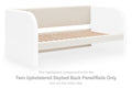 Arloster - Twin Upholstered Daybed Back Panel Rails - White