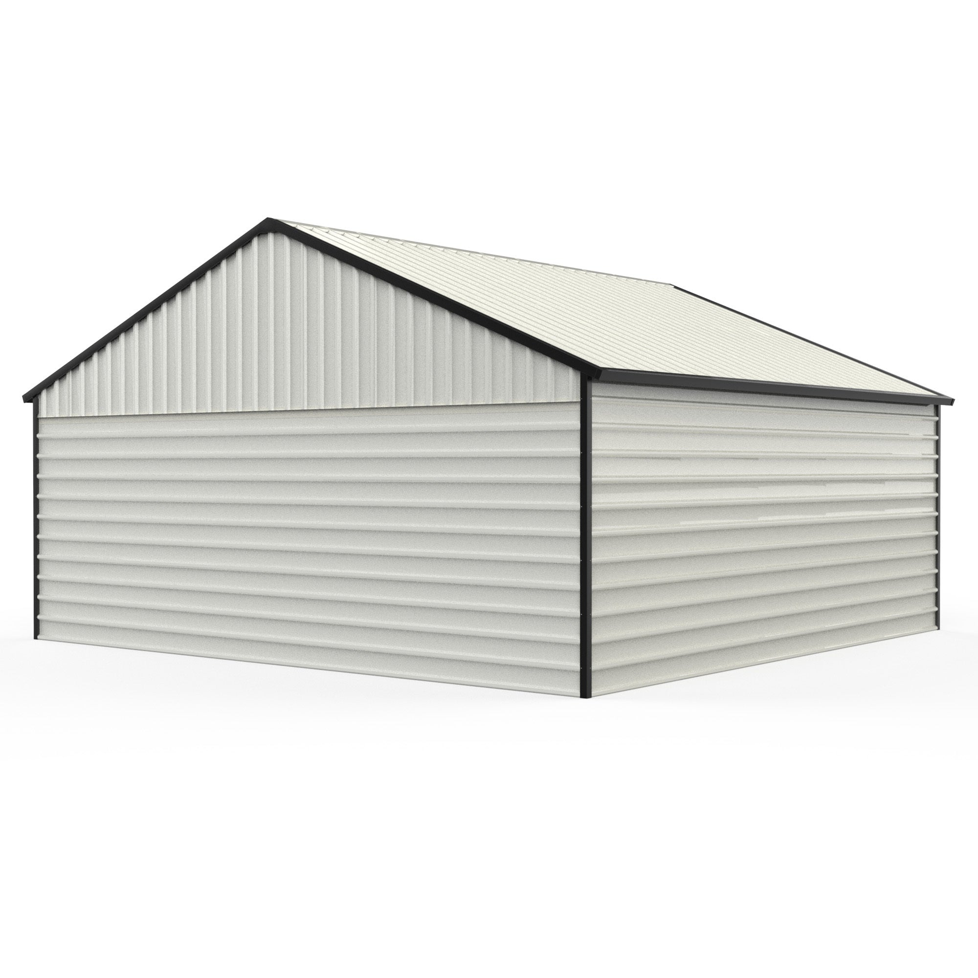 23x22 Double Garage Shed w/Side Door-American Furniture Outlet