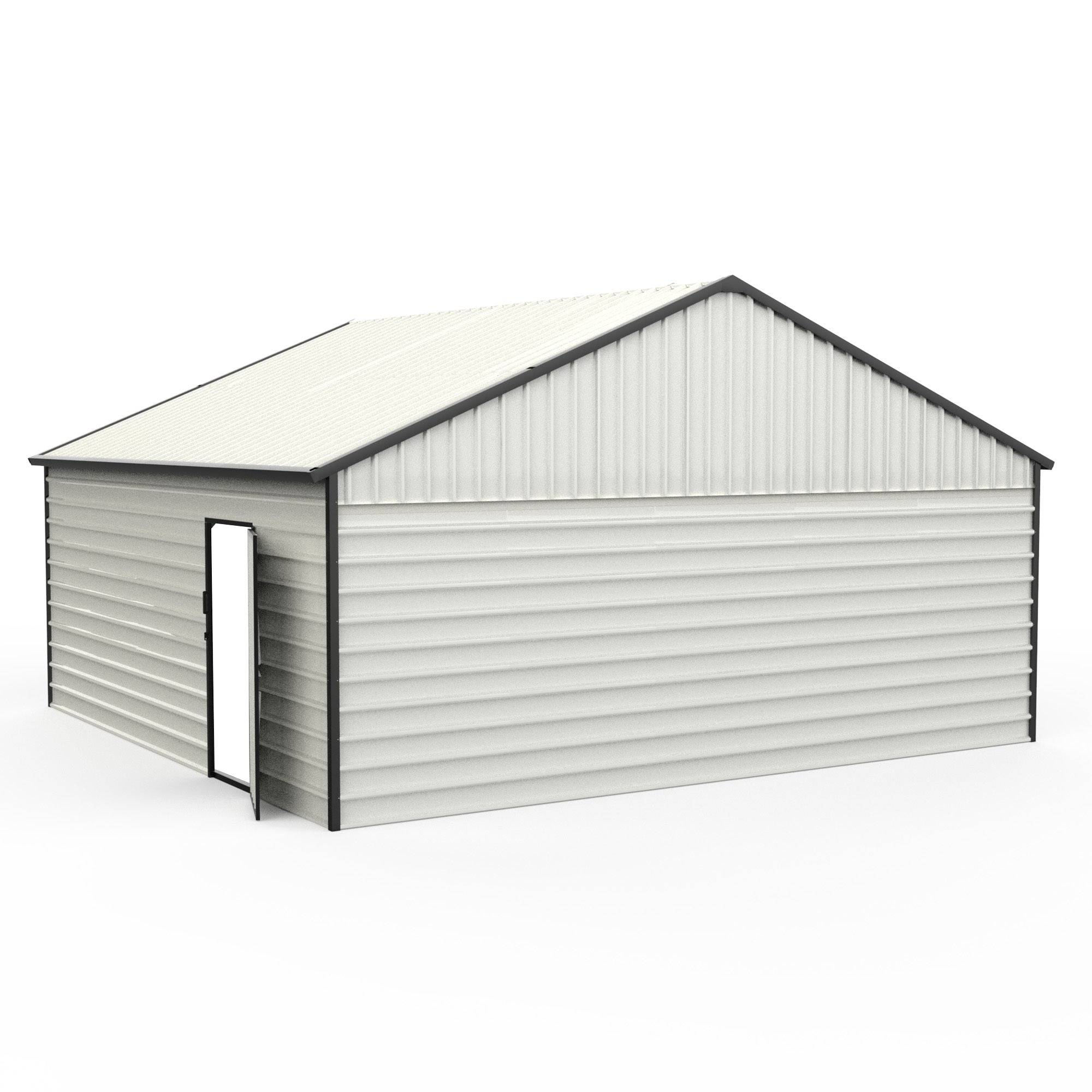 23x22 Double Garage Shed w/Side Door-American Furniture Outlet