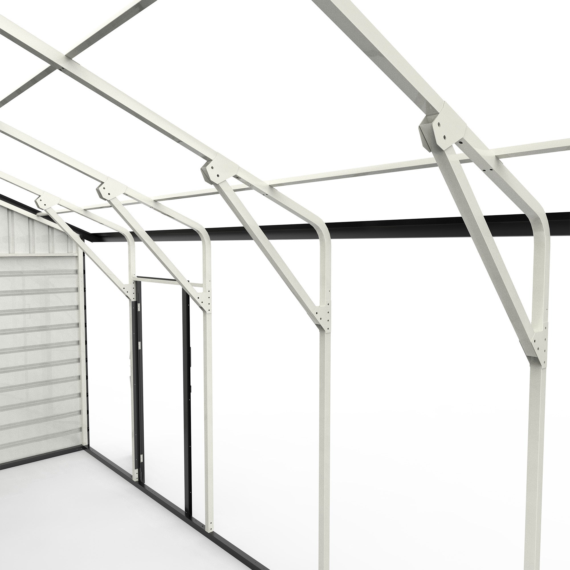 23x22 Double Garage Shed w/Side Door-American Furniture Outlet