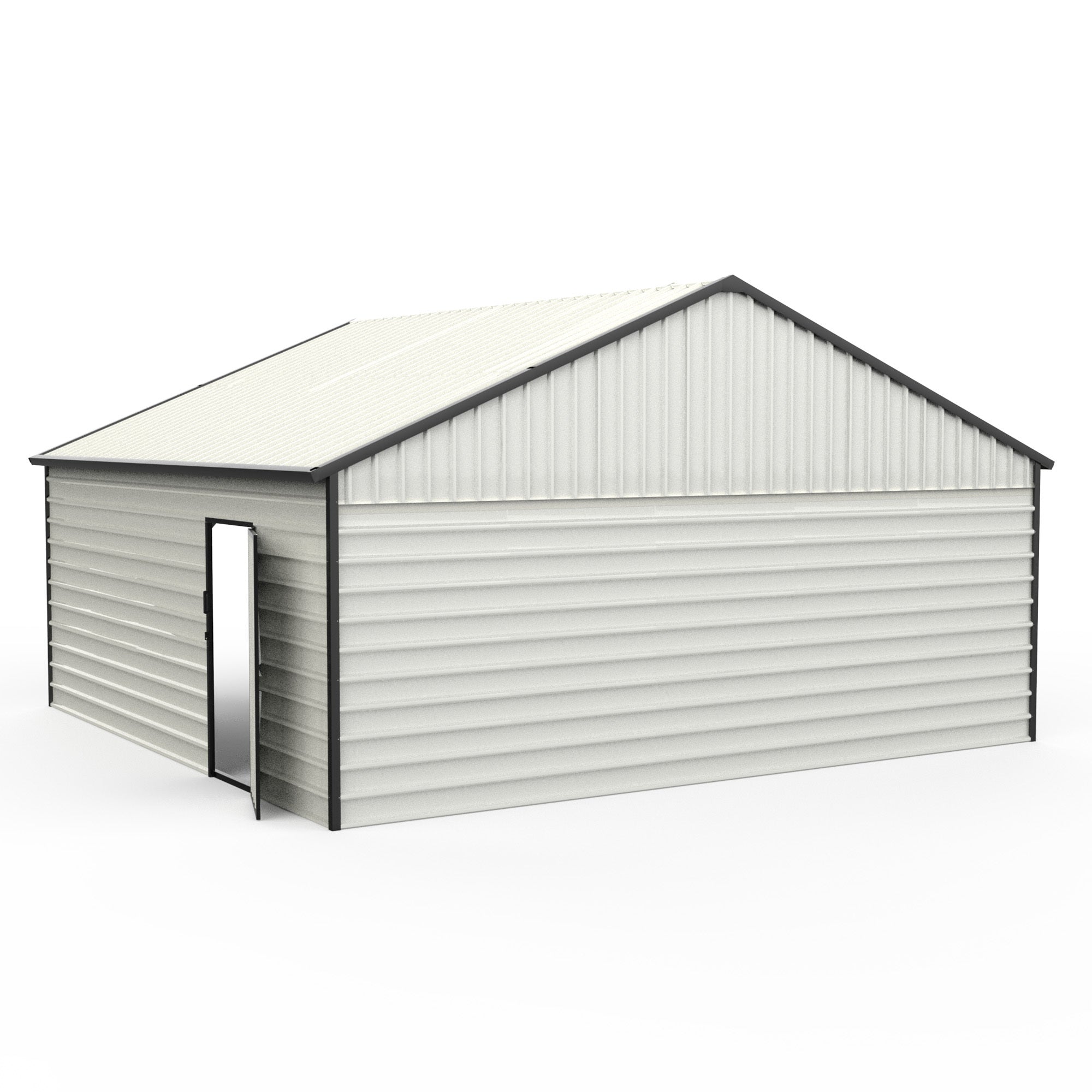 23x22 Double Garage Shed w/Side Door-American Furniture Outlet