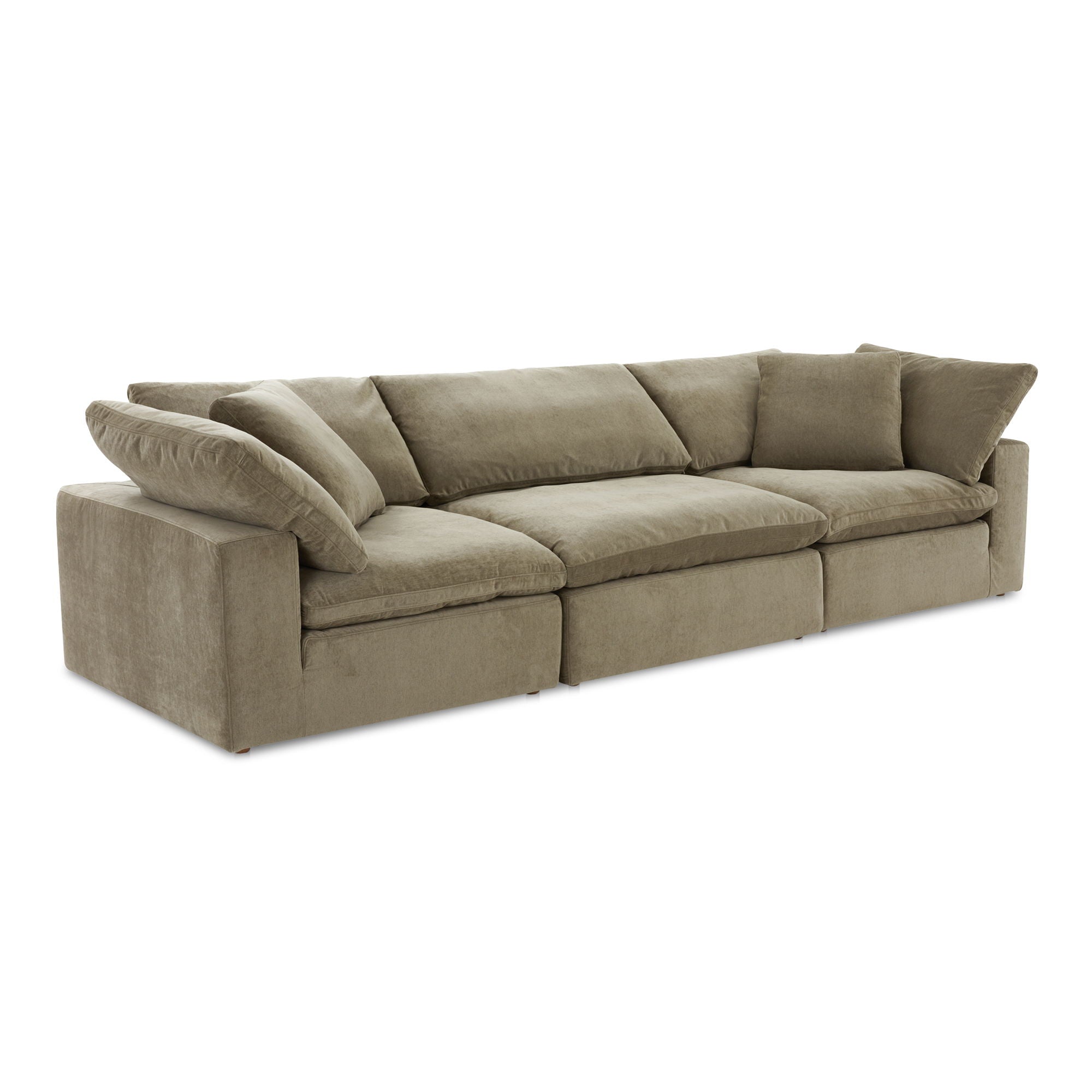 Clay - Modular Sofa Performance Fabric - Desert Sage-Stationary Sectionals-American Furniture Outlet