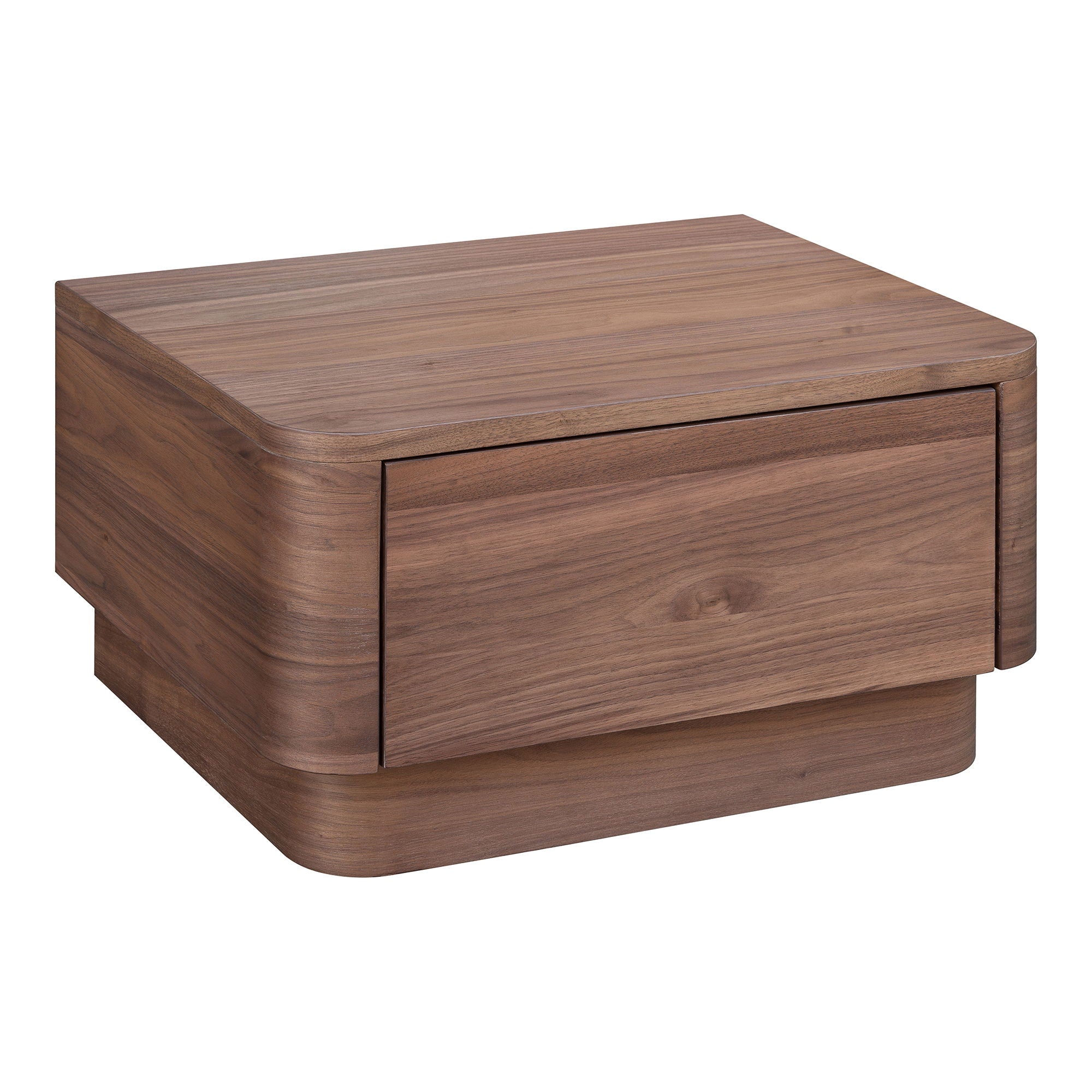 Round Off - Nightstand - Dark Brown