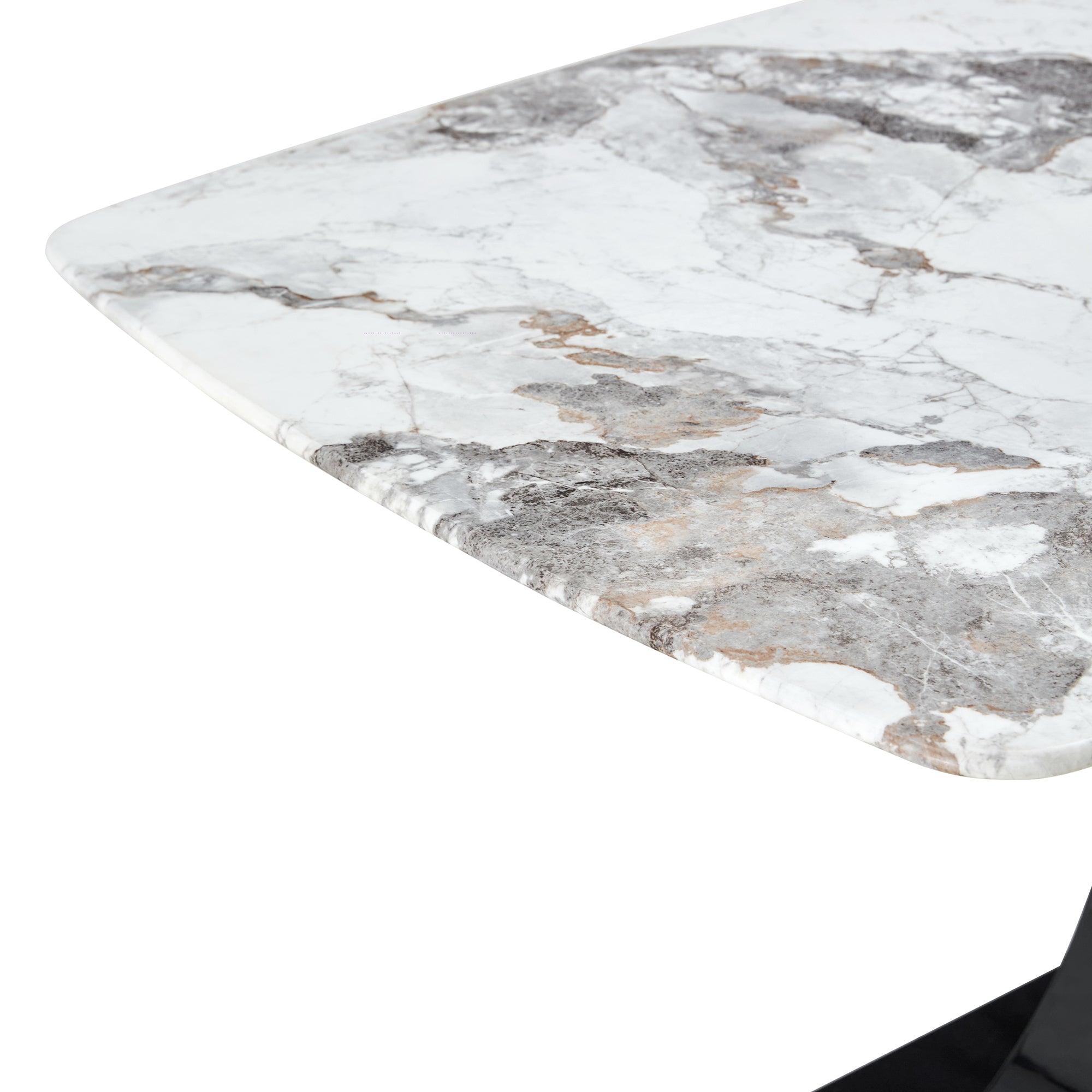Faux Marble Dining Table Set w/ 6 Chairs
